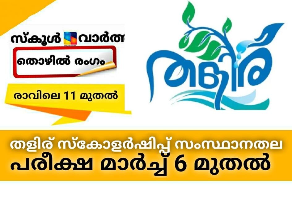 തളിര് സ്‌കോളര്‍ഷിപ്പ് സംസ്ഥാനതല പരീക്ഷ ഇന്ന്